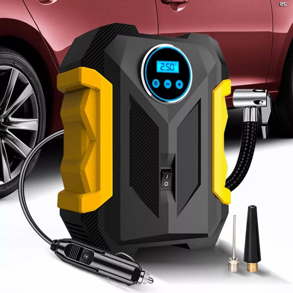 Compresor de aire digital para coche auto bomba infladora portátil