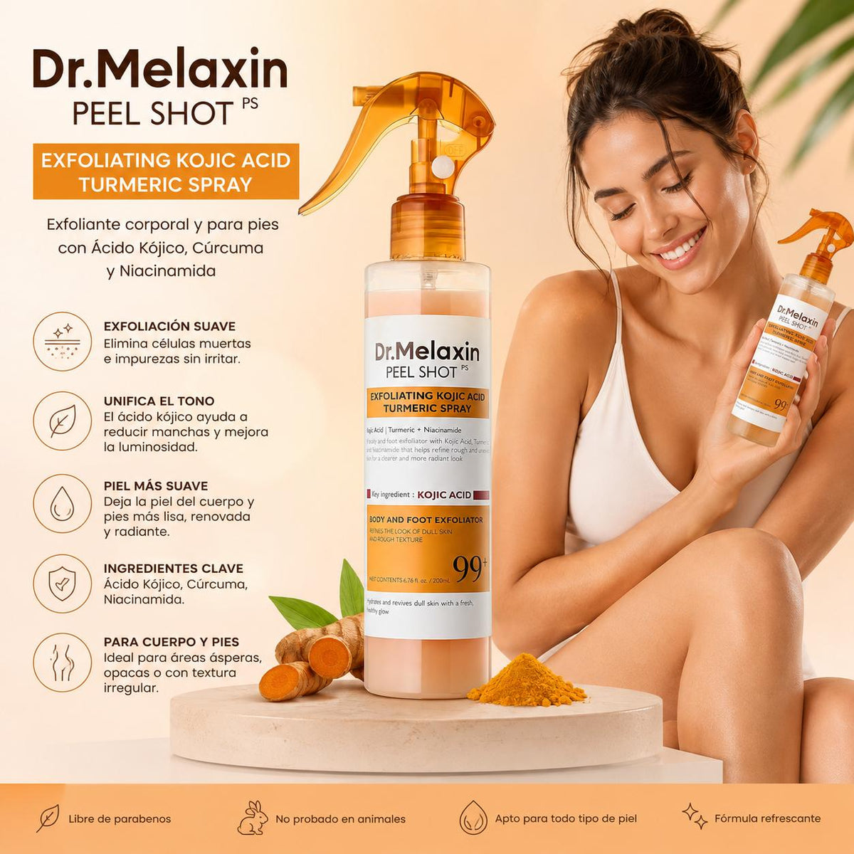 KIT MELAXIN (Aclarante + Exfoliante arroz)