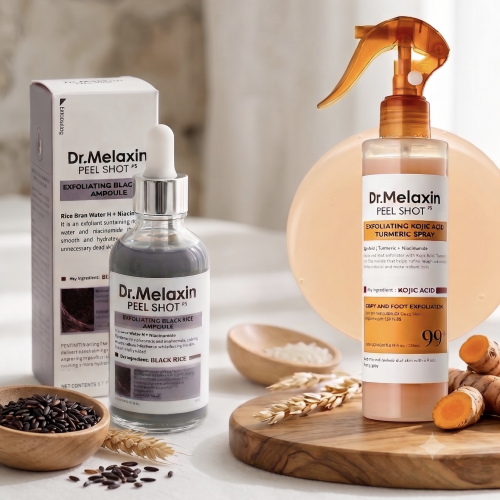 KIT MELAXIN (Aclarante + Exfoliante arroz)