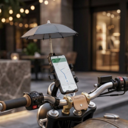 Soporte para celulares con sombrilla